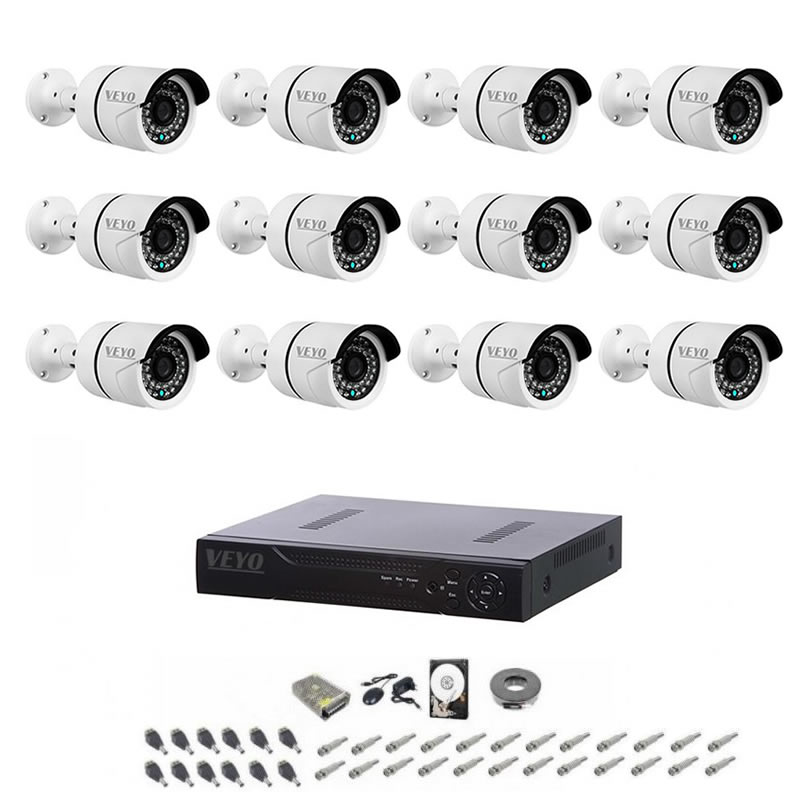 Sistem de supraveghere complet 12 camere 1080p, 2mp, ir 30 m